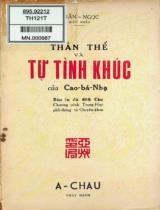 Thân thế và tự tình khúc : Bản in đủ 608 câu, chương trình Trung học phổ thông và chuyên khoa / Cao Bá Nhạ; Trần Ngọc hiệu khảo