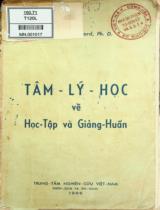 Tâm lý học về học tập và giảng huấn / Harold W. Bernard