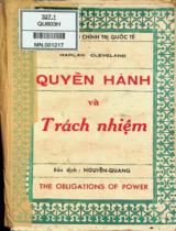 Quyền hành và trách nhiệm / Harlan Cleveland ; Nguyên Quang dịch