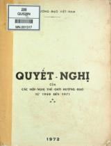 Quyết nghị của các Hội nghị thế giới hướng đạo từ 1920-1971