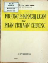 Phương pháp nghị luận và phân tích văn chương / Nguyễn Thiên Thụ