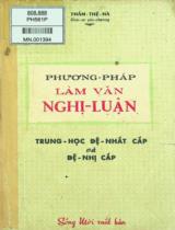 Phương pháp làm văn nghị luận : Trung học đệ nhất và đệ nhị cấp / Thẩm Thị Hà