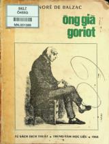 ông già Goriot : Le Pére Goriot / Honore de Balzac; Đào Đăng Vỹ dịch