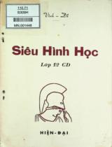 Siêu hình học Đệ nhất CD lớp 12 CD : Triết học tổng quát