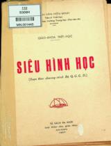 Siêu hình học : Giáo khoa triết học / Trần Văn Hiến Minh