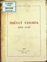 Triết lý văn hóa khái luận / Nguyễn Đăng Thục