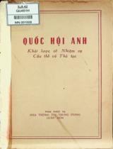 Quốc hội Anh Khái lược về nhiệm vụ, cấu thể và thủ tục / Tham khảo Vụ Nha Thông tin Trung ương Luân Đôn