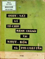 Quan sát về tổ chức hành chánh tại Nhựt Bổn và Phi Luật Tân