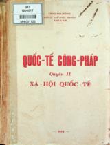 Quốc tế công pháp / Tăng Kim Đông . Q.2: Xã hội quốc tế