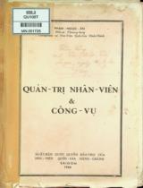 Quản trị nhân viên và công vụ / Phạm Quốc ấn