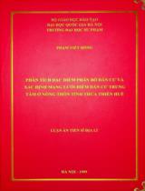 Phân tích đặc điểm phân bố dân cư và xác định mạng lưới điểm dân cư trung tâm ở nông thôn tỉnh Thừa Thiên Huế : LATS Địa lí: 1.07.02 / Phạm Viết Hồng