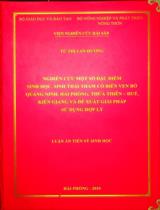 Nghiên cứu một số đặc điểm sinh học, sinh thái thảm cỏ biển ven bờ Quảng Ninh, Hải Phòng, Thừa Thiên-Huế, Kiên Giang và đề xuất giải pháp sử dụng hợp lý : LATS Sinh học: 62.42.50.01 / Từ Thị Lan Hương