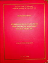 Tình hình ruộng đất và kinh tế nông nghiệp Thừa Thiên Huế nửa đầu thế kỷ XIX : LATS Lịch sử: 62.22.54.01 / Thái Quang Trung