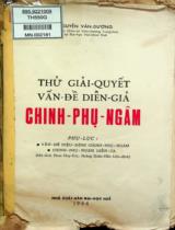 Thử giải quyết vấn đề diễn giả Chinh phụ ngâm / Nguyễn Văn Dương