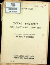 Tom Peine nhà cách mạng đơn độc / Howard Fast; Võ Thanh Sơn dịch