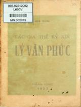 Lý Văn Phức (1785-1849) : Tài liệu văn học và giáo khoa / Hoa Bằng