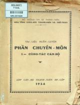 Tài liệu huấn luyện phần chuyên môn : Lớp cán bộ Thanh niên sơ cấp