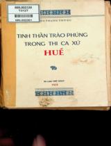 Tinh thần trào phúng trong thi ca xứ Huế / Hoàng Trọng Thược