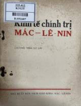 Kinh tế chính trị Mác - Lê-nin : Chương trình sơ cấp