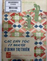 Các dân tộc ít người ở Bình Trị Thiên / Nguyễn Quốc Lộc, Nguyễn Hữu Thông, Trần Văn Tuấn