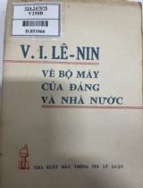 V.I Lê Nin về bộ máy của Đảng và nhà nước / V.I Lê Nin