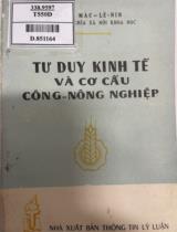 Tư duy kinh tế và cơ cấu công, nông nghiệp
