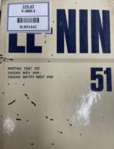 V.I. Lê-Nin toàn tập / V.I. Lê-Nin . T. 51 , Những thư từ Tháng Bảy 1919 - tháng Mười một 1920