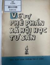 Về sự phê phán xã hội học tư sản