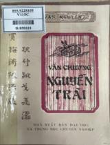 Văn chương Nguyễn Trãi : Chuyên luận / Bùi Văn Nguyên
