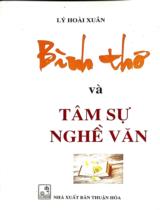 Bình thơ và tâm sự nghề văn / Lý Hoài Xuân