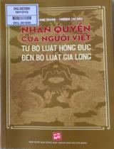 Nhân quyền của người Việt từ Bộ luật Hồng Đức đến Bộ luật Gia Long / Phan Đăng Thanh, Trương Thị Hoà